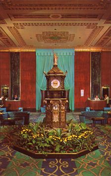 Lobby of the Waldorf-Astoria Hotel, New York City, New York, USA, 1965