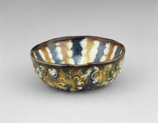 Lobed Bowl with Florets and Streaked Decoration, Tang dynasty (618-906). Creator: Unknown