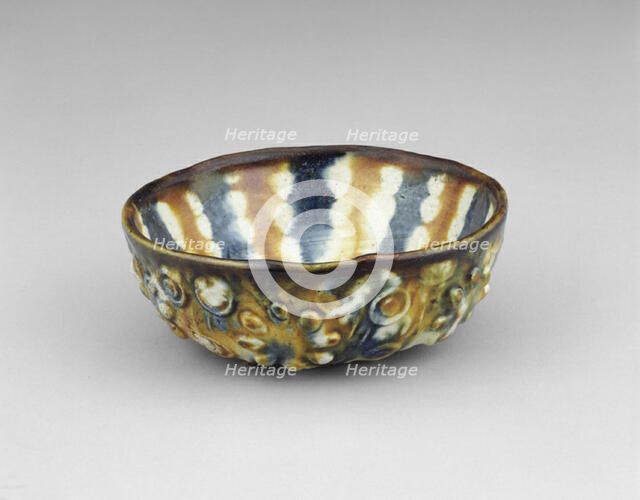 Lobed Bowl with Florets and Streaked Decoration, Tang dynasty (618-906). Creator: Unknown.