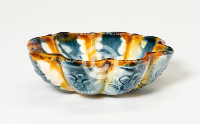Lobed Bowl with Stylized Florets, Tang dynasty (618-906), first half of 8th century. Creator: Unknown.
