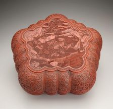 Lobed box with cover, 1700s. Creator: Unknown