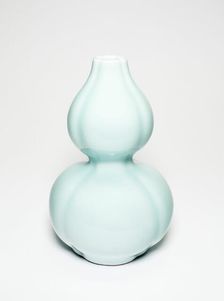 Lobed Gourd-Shaped Vase, Qing dynasty, Qianlong reign mark (1736-1795), c. 19th/20th century. Creator: Unknown