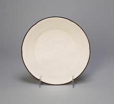 Lobed Dish with Lotus Sprays and Curled Feather-Like Leaves, Northern Song dynasty, 11th century. Creator: Unknown