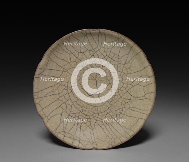 Lobed Dish: Guan ware, 12th-14th Century. Creator: Unknown.