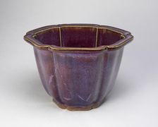 Lobed Flowerpot, Ming dynasty (1368-1644), 15th century. Creator: Unknown