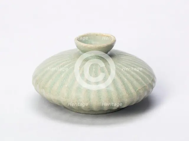 Lobed Oil Bottle, South Korea, Goryeo dynasty (918-1392), early/mid 12th century. Creator: Unknown.