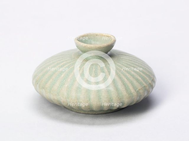 Lobed Oil Bottle, South Korea, Goryeo dynasty (918-1392), early/mid 12th century. Creator: Unknown.