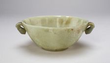 Lobed Lotus-Petal Bowl with Foliate Handles, 18th century. Creator: Unknown