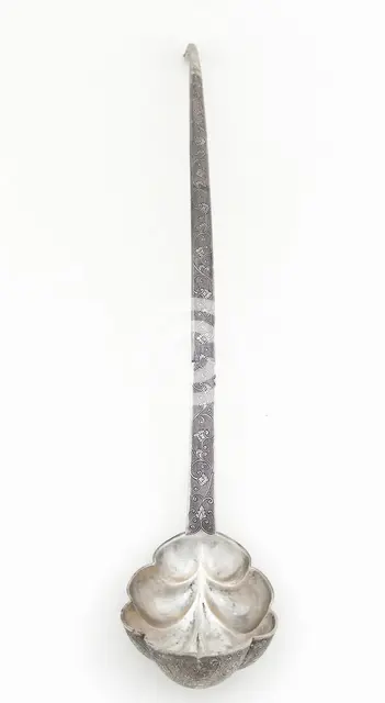 Lobed ladle with floral scrolls, Early or mid-Tang dynasty, late 7th-early 8th century. Creator: Unknown.