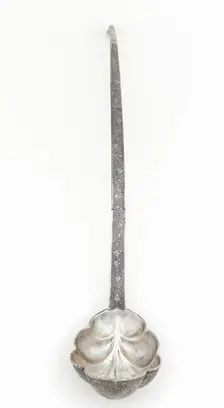Lobed ladle with floral scrolls, Early or mid-Tang dynasty, late 7th-early 8th century. Creator: Unknown