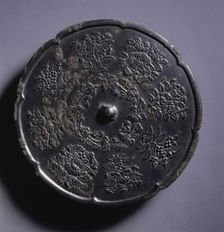Lobed Mirror with Eight Blossoms, 700s. Creator: Unknown