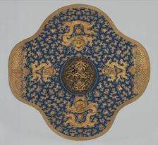 Lobed Square Table Cover, 1800s. Creator: Unknown