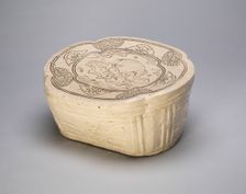 Lobed Pillow with Deer, Northern Song dynasty (960-1127), late 11th/early 12th century. Creator: Unknown