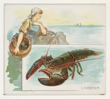 Lobster, from Fish from American Waters series (N39) for Allen & Ginter Cigarettes, 1889. Creator: Allen & Ginter