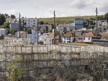 Lobster pots on Stade Beach, Hastings, East Sussex, c2010s. Creator: Steven Baker