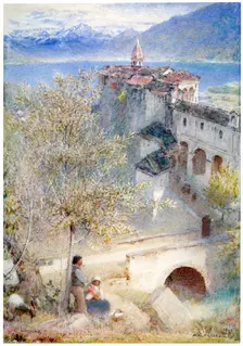 Locarno, Lake Maggiore 1905. Artist: Albert Goodwin