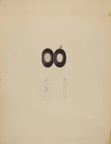 Locket, 1935/1942. Creator: Vincent Burzy