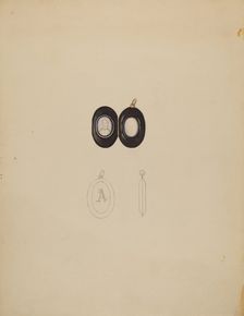 Locket, 1935/1942. Creator: Vincent Burzy