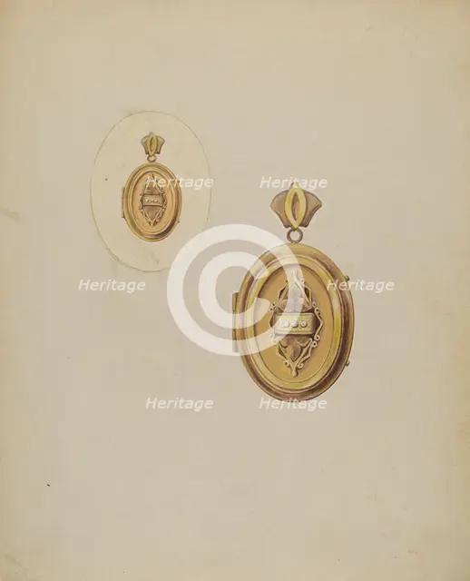 Locket, c. 1936. Creator: Vincent Murphy.