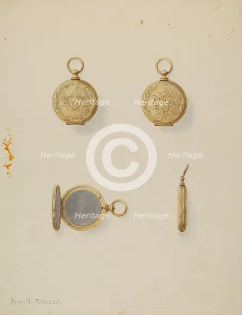 Locket, c. 1937. Creator: John H. Tercuzzi.