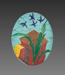 Locket Panel (1 of 4), 1800s. Creator: Alexis Falize (French, 1811-1898); Antoine Tard (French, active 1860-1889)