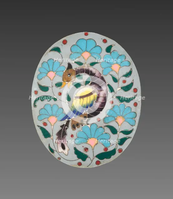 Locket Panel (4 of 4), 1800s. Creator: Alexis Falize (French, 1811-1898); Antoine Tard (French, active 1860-1889).