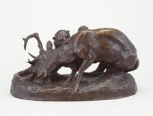 Locked in Death (Panther and Deer), Modeled 1896, cast 1896/99. Creator: Edward Kemeys