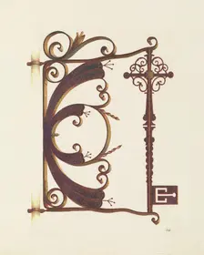 Locksmith's Sign, 1935/1942. Creator: Joseph L. Boyd