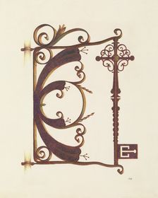 Locksmith's Sign, 1935/1942. Creator: Joseph L. Boyd
