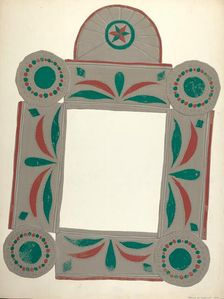 Lockwood Painted Mirror, 1935/1942. Creator: Majel G. Claflin