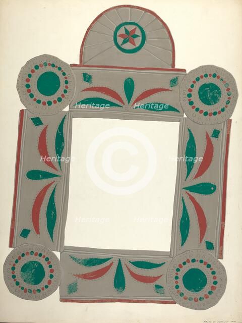 Lockwood Painted Mirror, 1935/1942. Creator: Majel G. Claflin.