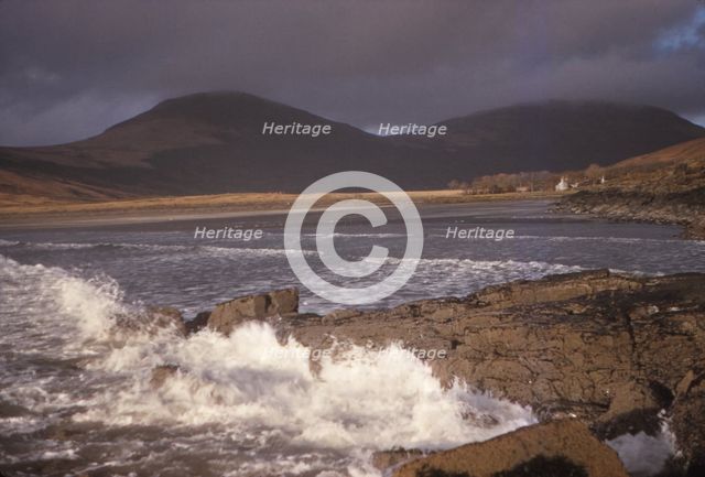 Loch Brittle in winter, Isle of Skye, Scotland, 20th century. Artist: CM Dixon.