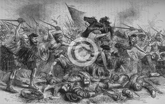 'Lochiel's Charge at Killycrankie', 27 July 1689, (c1880). Artist: Unknown.
