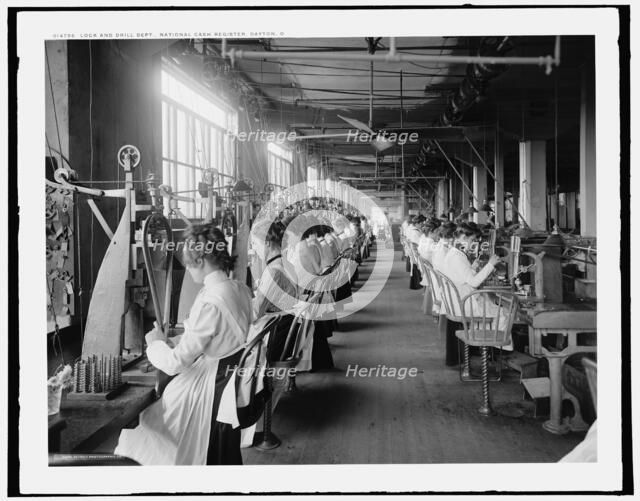 Lock and drill dept., National Cash Register, Dayton, Ohio, c1902. Creator: William H. Jackson.