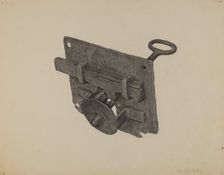 Lock and Key, c. 1938. Creator: Maurice Van Felix