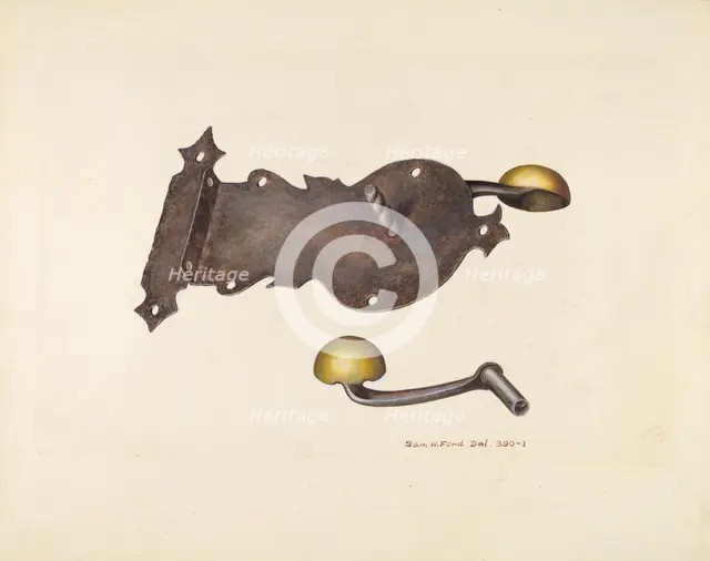 Lock and Key, c. 1939. Creator: Samuel W. Ford.