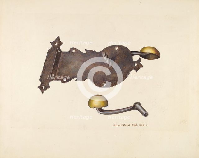 Lock and Key, c. 1939. Creator: Samuel W. Ford.