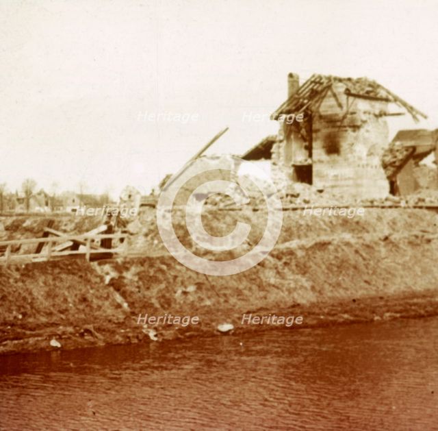 Lock-keeper's house, Nieuwpoort, Flanders, Belgium, c1914-c1918. Artist: Unknown.