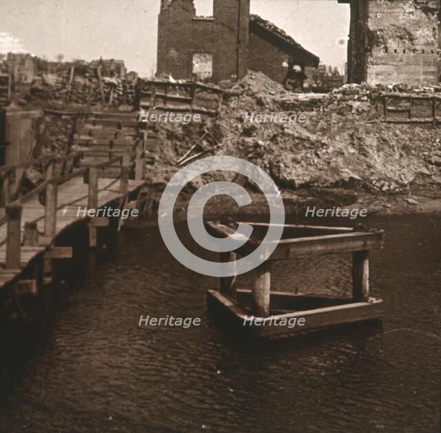 Lock-keeper's house, Nieuwpoort, Flanders, Belgium, c1914-c1918. Artist: Unknown.