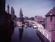 Lock on the River Kennet at Newbury, Berkshire, c1955. Creator: Arthur Charles Kirby Ware