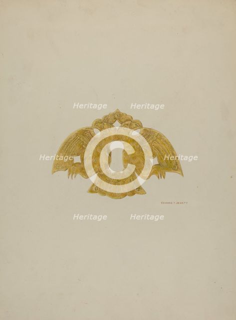 Lock Plate, c. 1940. Creator: Edward Jewett.