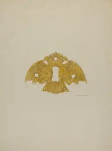 Lock Plate, c. 1940. Creator: Edward Jewett