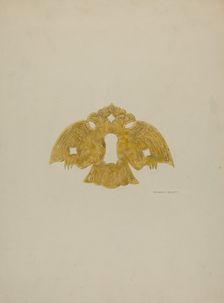 Lock Plate, c. 1940. Creator: Edward Jewett