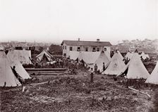 Locomotive #56, U.S. Military Railroad/City Point. Troops Ready to be Taken to the Fron..., 1861-65. Creator: Andrew Joseph Russell
