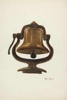 Locomotive Bell, c. 1937. Creator: Ruth Buker