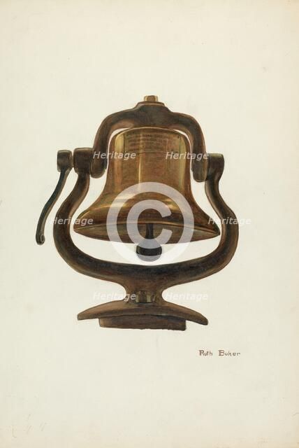 Locomotive Bell, c. 1937. Creator: Ruth Buker.
