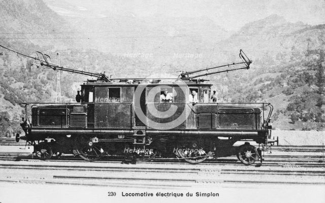 Locomotive electrique du Simplon. Creator: Unknown.