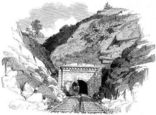 Locomotive emerging from the Kingwood Tunnel through the Alleghany Mountains, 1861
