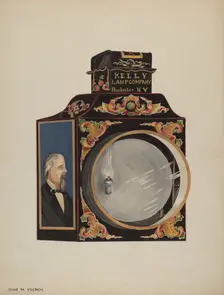 Locomotive Headlight, 1935/1942. Creator: Jessie M Youngs