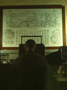 Locomotive lubrication chart in the laboratory of the C & NW R's, Chicago, Ill, 1942. Creator: Jack Delano